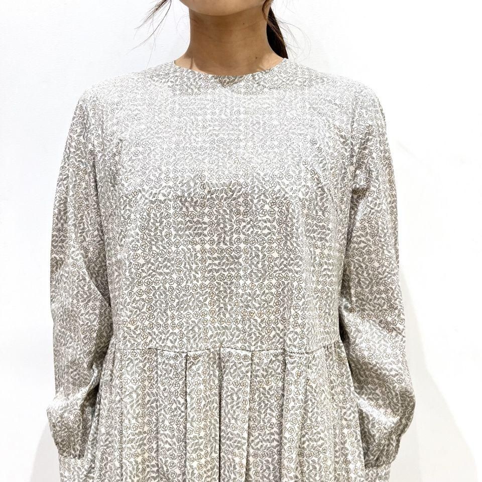 J.Sloane - ノーカラーウエスト切替ワンピース（リバティコレクション