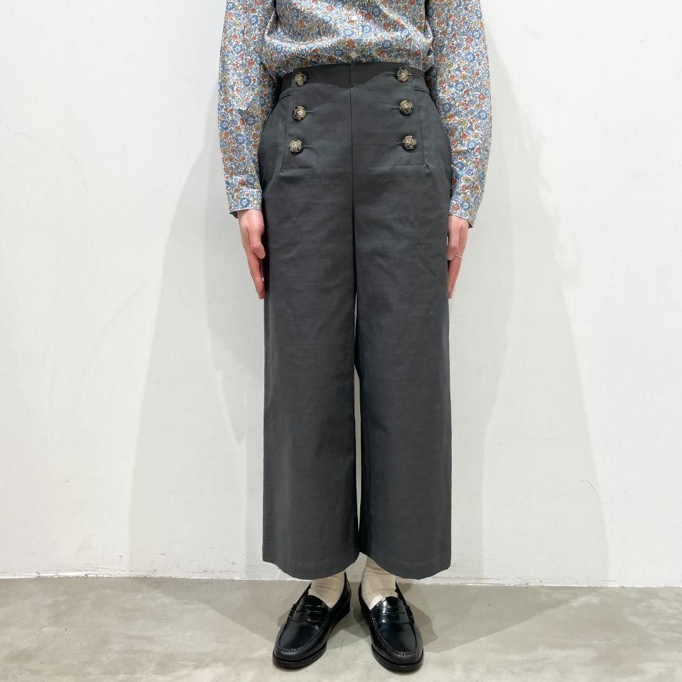 Le minor - ムラ糸バックサテンストレッチのマリンパンツ Le minor - ムラ糸バックサテンストレッチのマリンパンツ