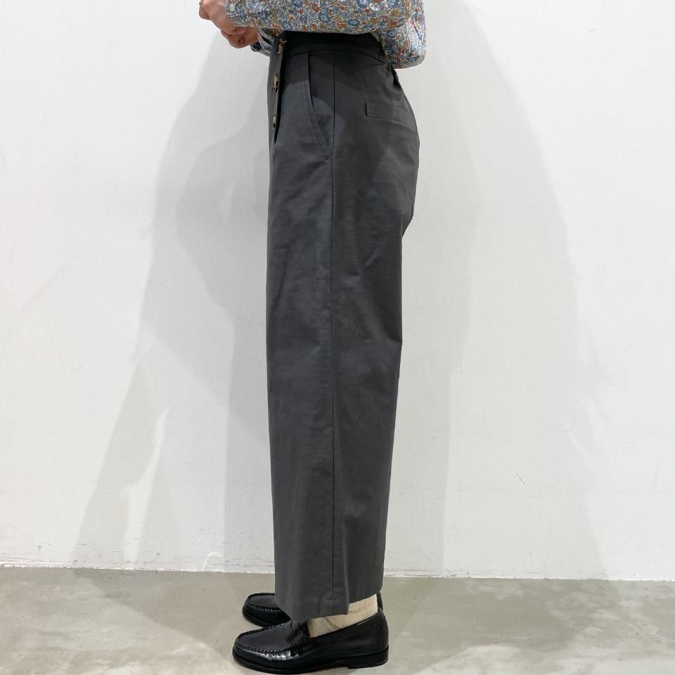 Le minor - ムラ糸バックサテンストレッチのマリンパンツ