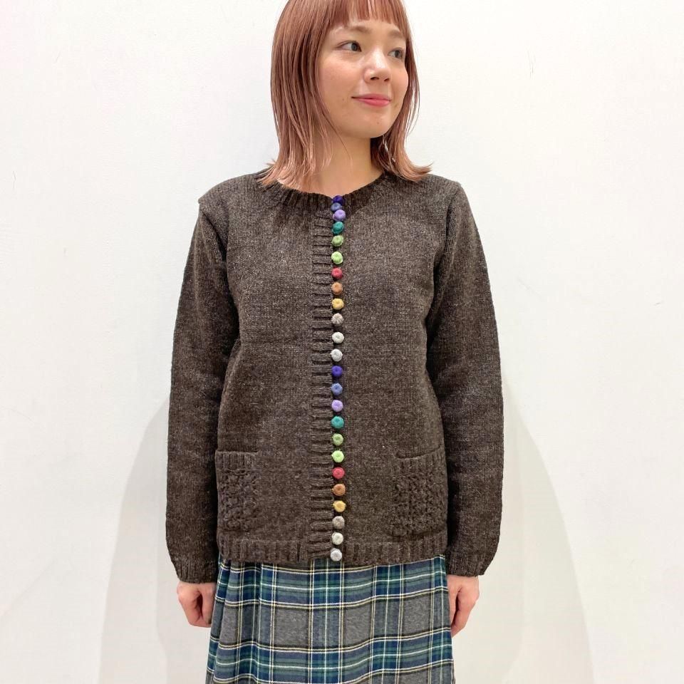 estelle - カラフル毛糸ボタンのカーディガン (IW2331808 estelle - カラフル毛糸ボタンのカーディガン (IW2331808