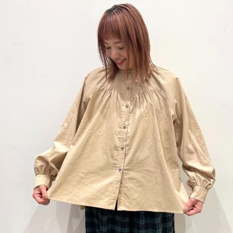 sosotto - リバティプリントボタン/ラグラン切り替えブラウス