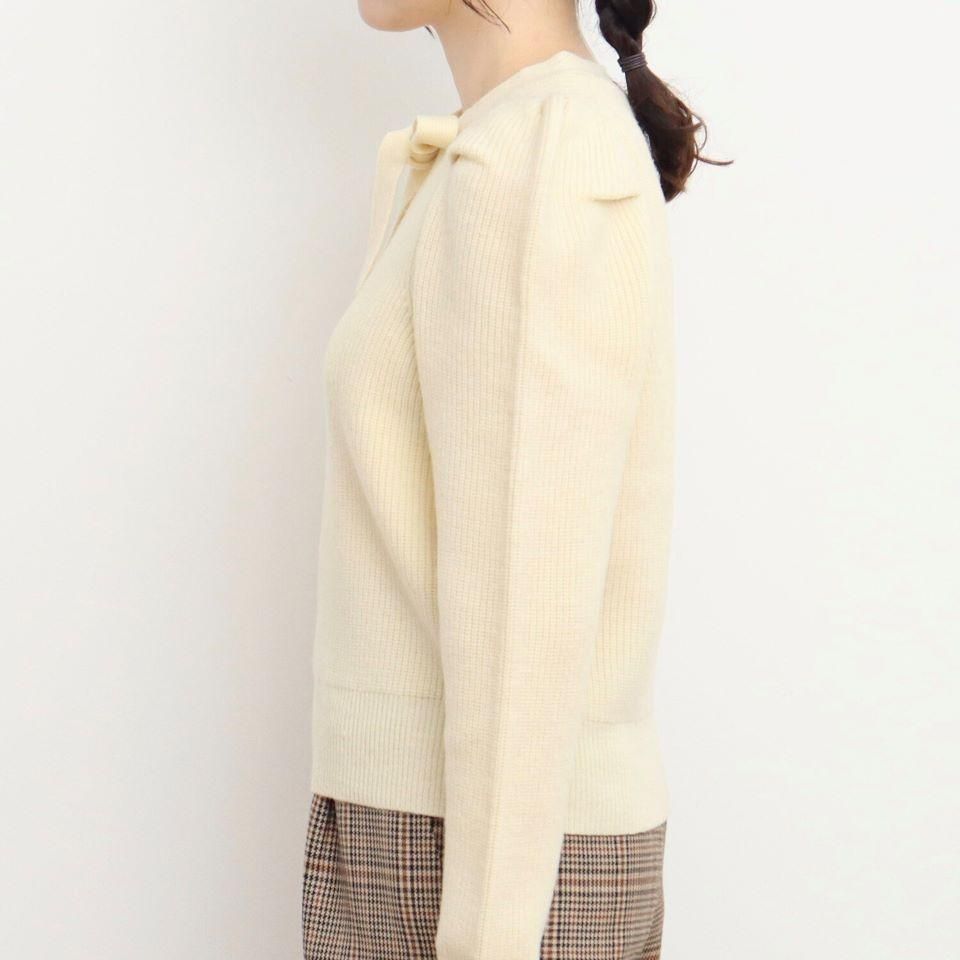 CHILD WOMAN - <Dot and Stripes>フレンチメリノパフスリーブ CHILD WOMAN - <Dot and Stripes>フレンチメリノパフスリーブ
