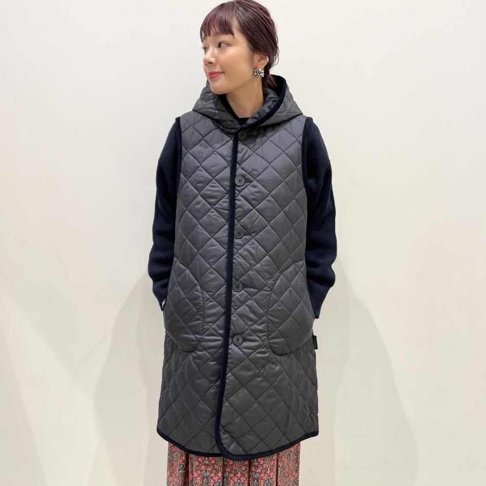 極美品 ラベンハム LONGLINE THORNHAM ロングジレ ベスト キルティング フード付きロングベスト | ラベンハム LAVENHAM
