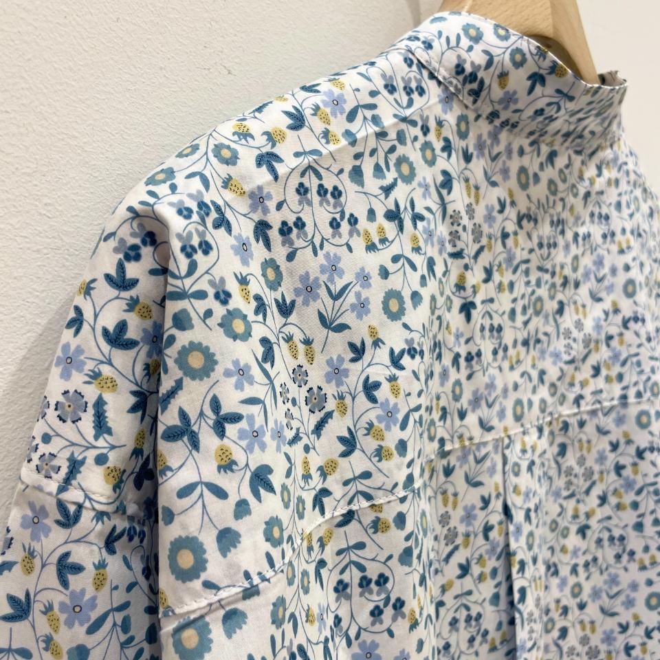 パークス×リバティ　長袖シャツ　スタンドカラー　ケイティアンドミリー　グリーン 楽天市場】パークス PN2231039 リバティ 長袖ブラウス シャツ