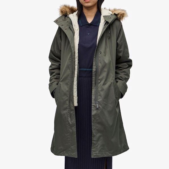 FRED PERRY - Womens Zip-In Liner Fishtail Parka (J6104) 正規 FRED PERRY - Womens Zip-In Liner Fishtail Parka (J6104) 正規