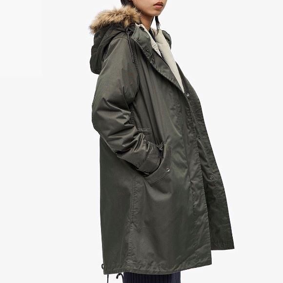 FRED PERRY - Womens Zip-In Liner Fishtail Parka (J6104) 正規