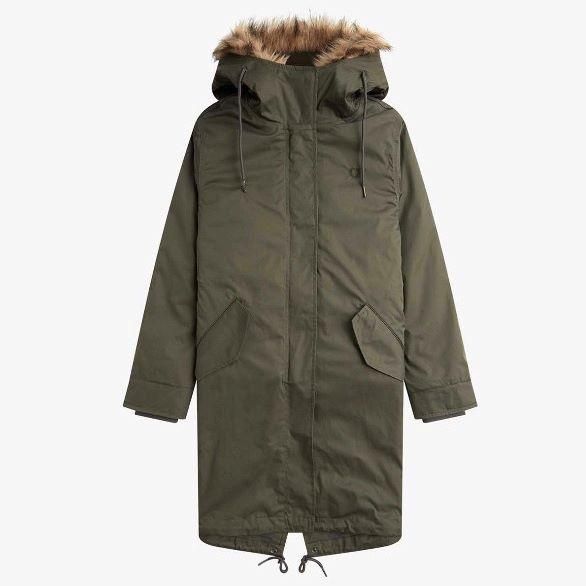 FRED PERRY - Womens Zip-In Liner Fishtail Parka (J6104) 正規 FRED PERRY - Womens Zip-In Liner Fishtail Parka (J6104) 正規