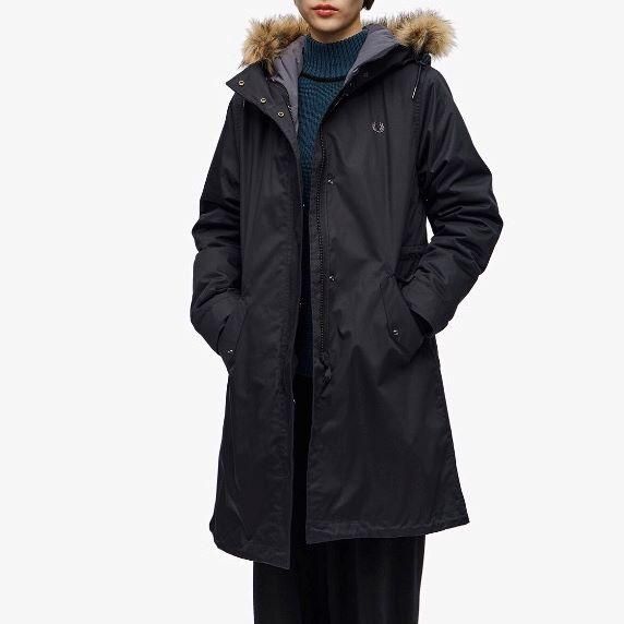 FRED PERRY - Womens Zip-In Liner Fishtail Parka (J6104) 正規 FRED PERRY - Womens Zip-In Liner Fishtail Parka (J6104) 正規
