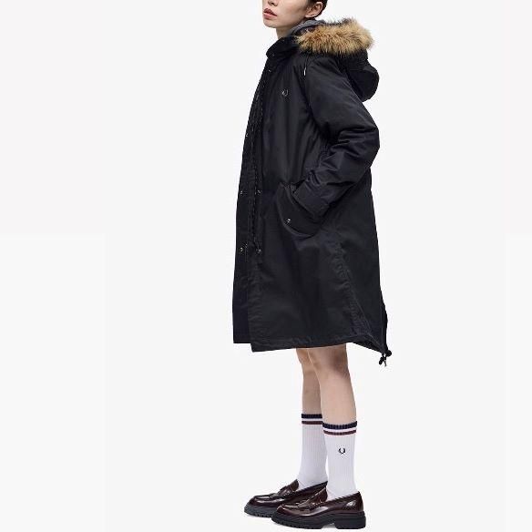 FRED PERRY - Womens Zip-In Liner Fishtail Parka (J6104) 正規