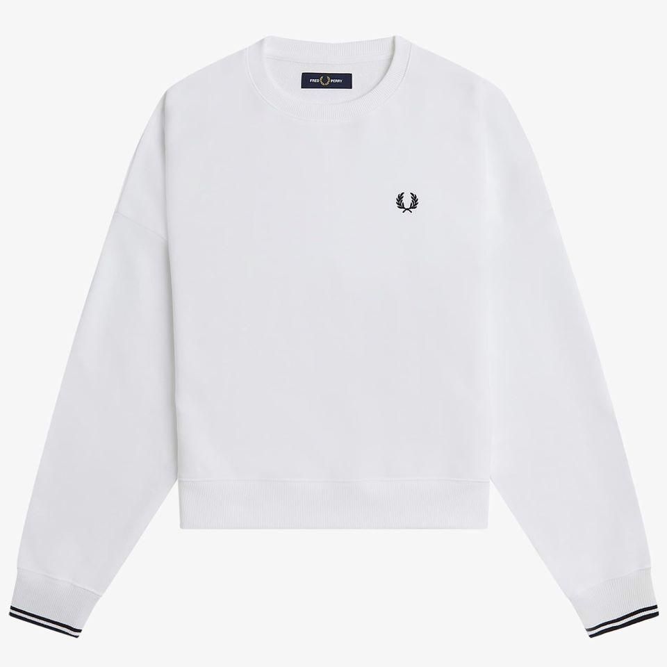 【未使用新品】FRED PERRY ホワイト スウェット 65135 サイズ10 FRED PERRY - Tipped Sweatshirt (G5135) 正規取扱商品 - Sheth Online