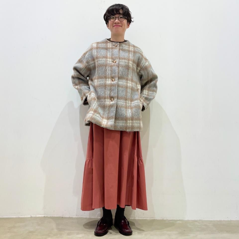 PONT DE CHALONS ポンデシャロン シャギー ノーカラーコート pontd