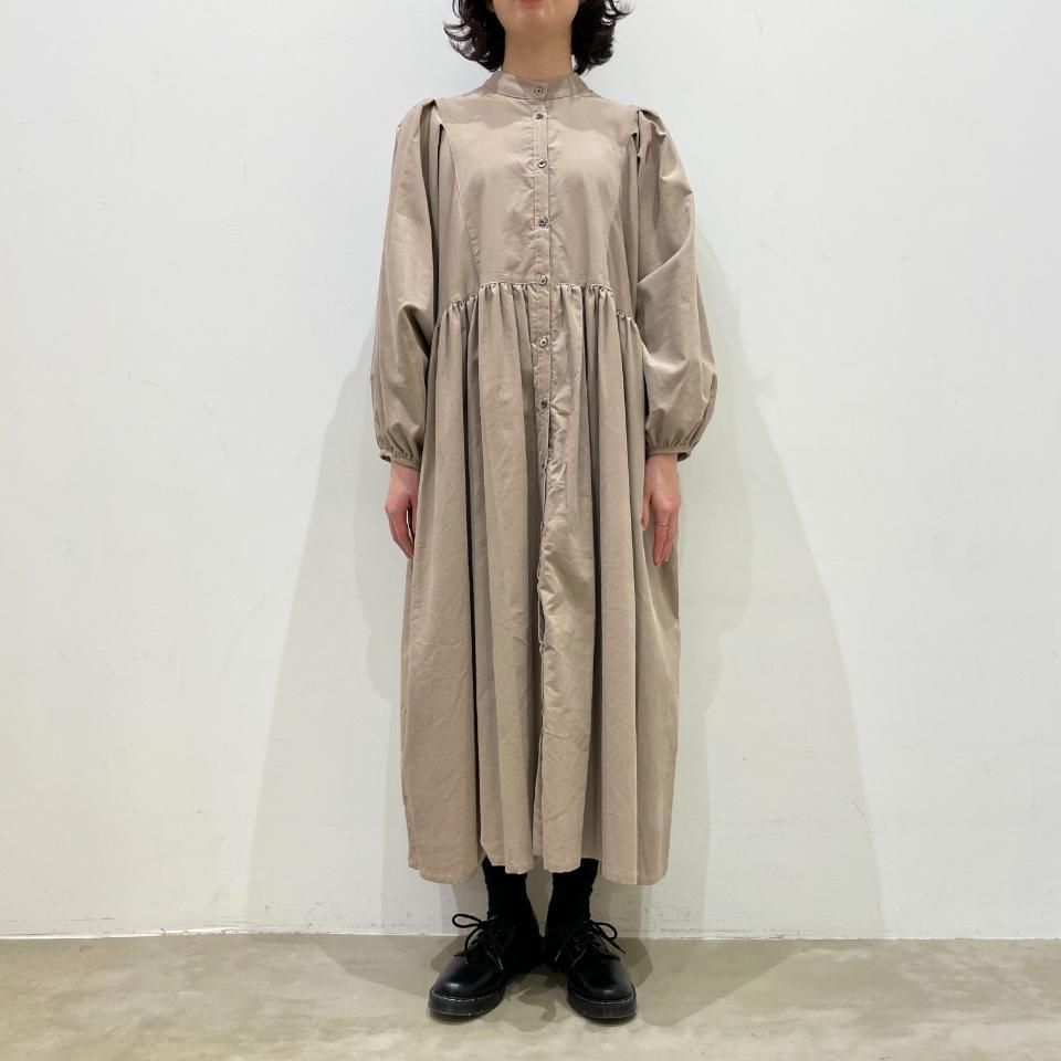 ina - 肩タックウエスト切替ギャザーワンピース（234157