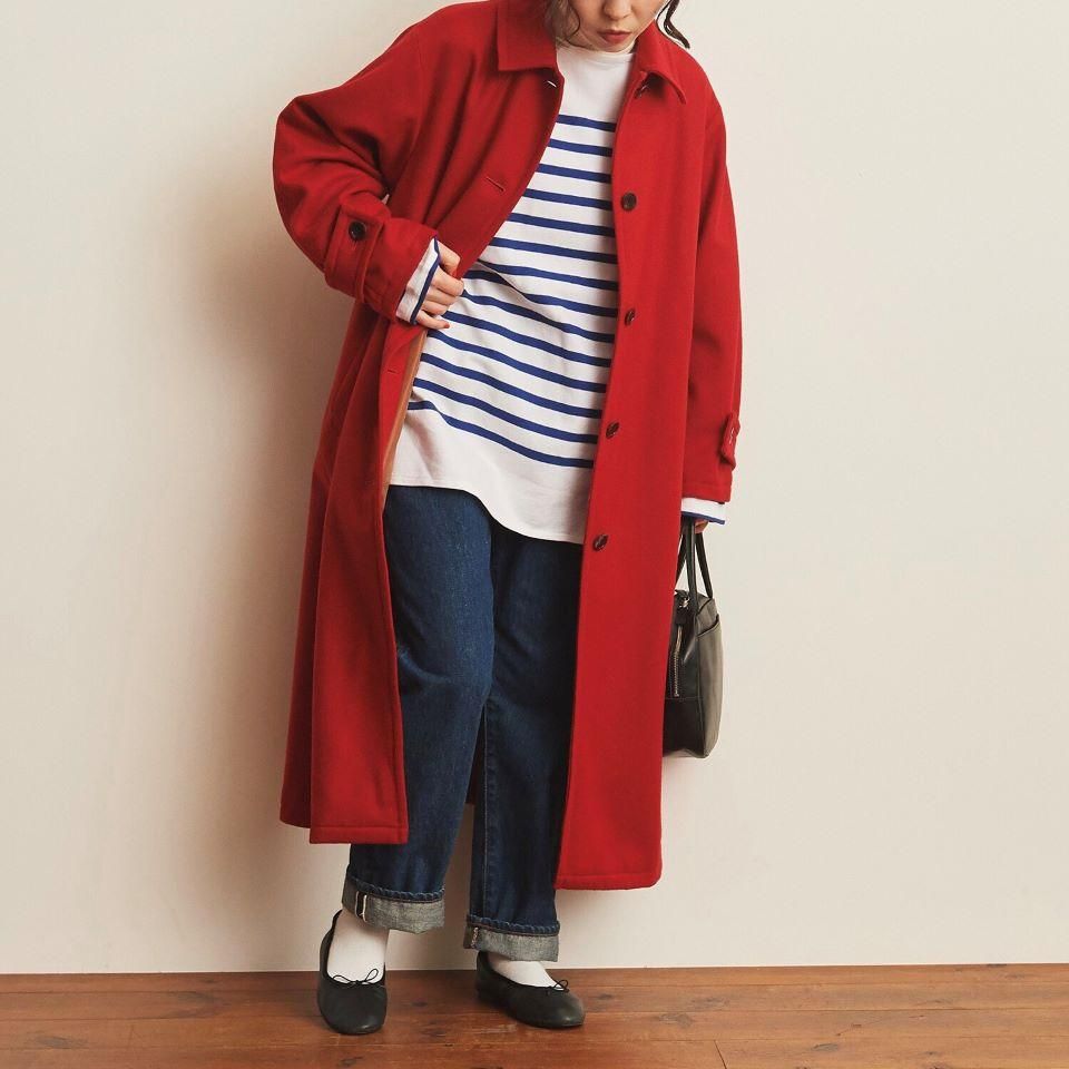 CHILD WOMAN - ハードメルトン ステンカラーコート (0101CO001232