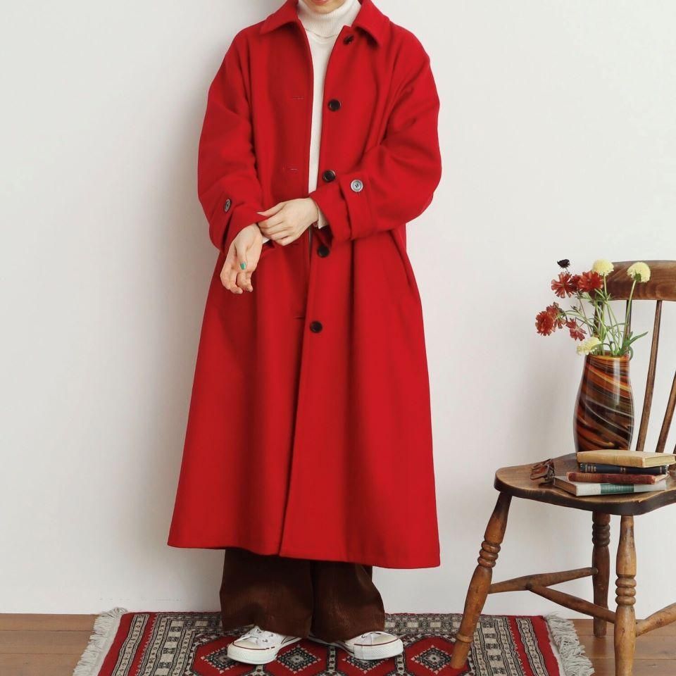 CHILD WOMAN - ハードメルトン ステンカラーコート (0101CO001232