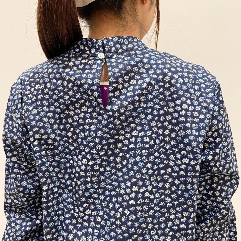 現行品 リバティ 長袖シャツ スタンドカラー（セール】 LIBERTY
