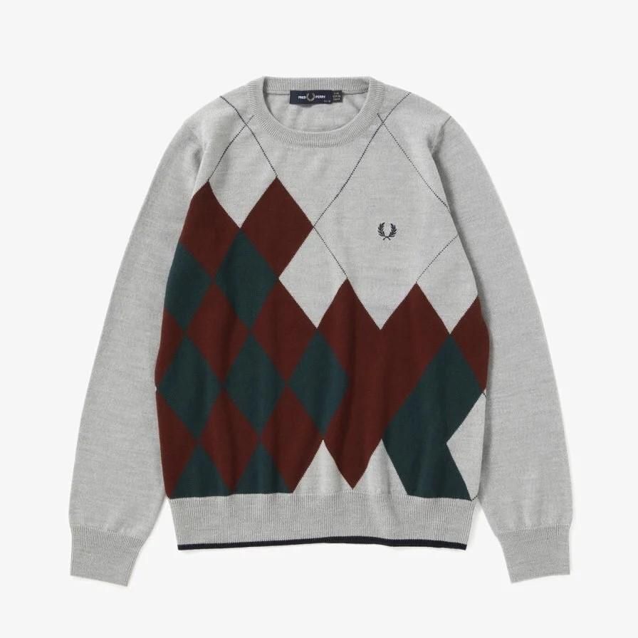 メ*4様 FRED PERRY アーガイルニット メ*4様 FRED PERRY アーガイルニット Argyle Knitted T-Shirt
