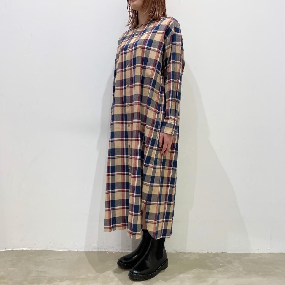 Le minor - ネルチェックシャツワンピース（EL31103) - Sheth Online