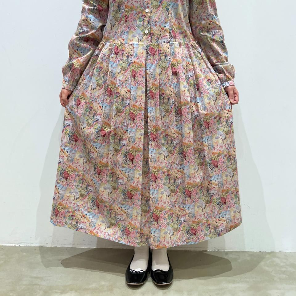 2025SS 新品未使用　J.Sloane 　リバティ　ワンピース J.Sloane - 前開きリボン付きワンピース【リバティコレクション