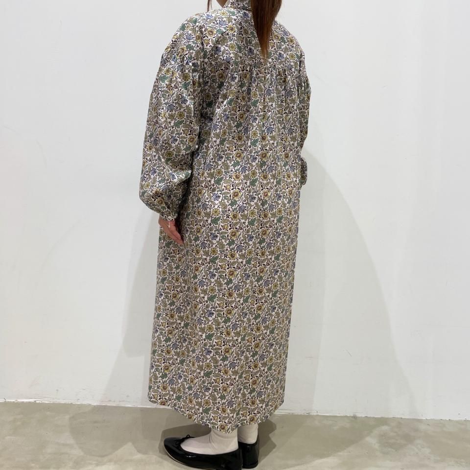 J.Sloane - ドロップショルダー 袖ギャザーワンピース【リバティ