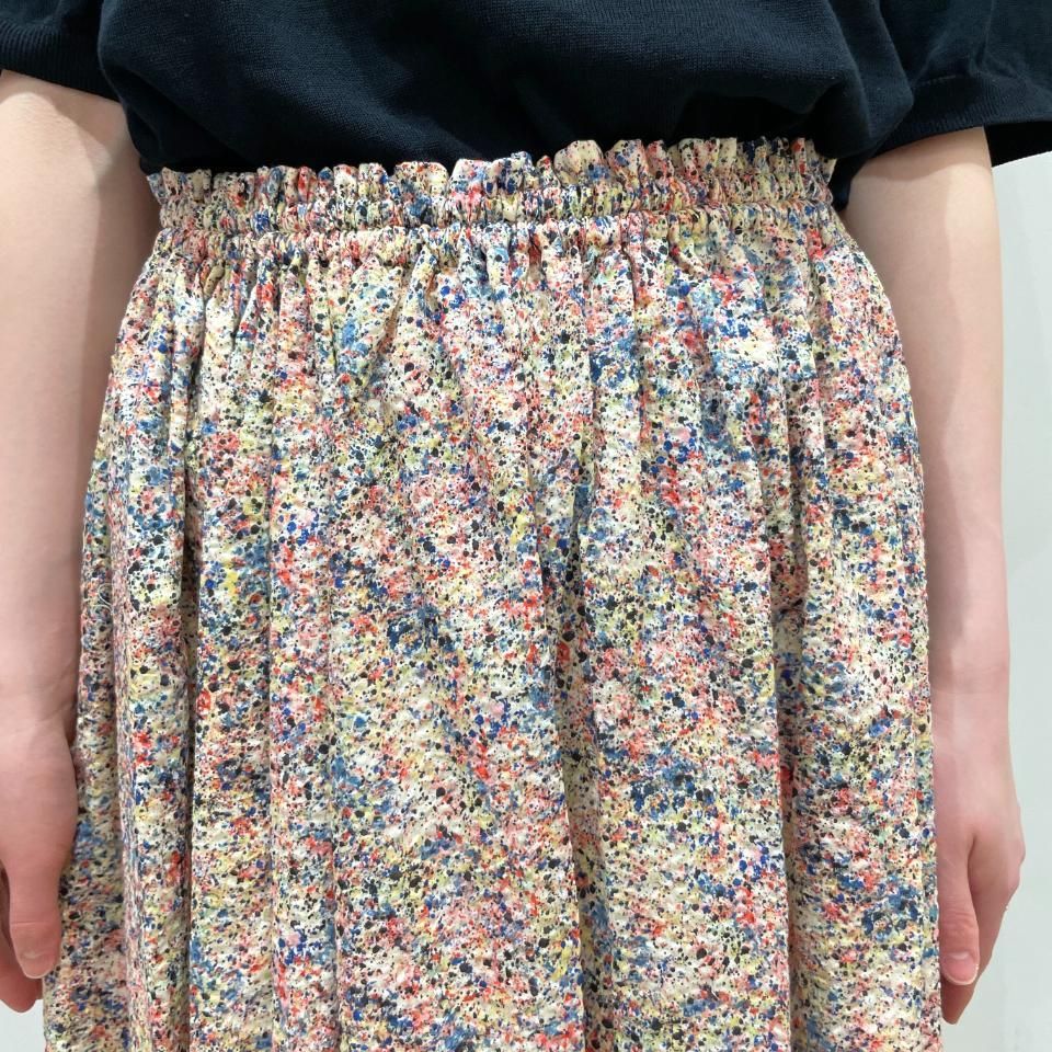 タグ付き 別注 24ss HOKKOH×LIBERTY　細コールスカート ina - ウエストギャザースカート【HOKKOH LIBERTY】（236125