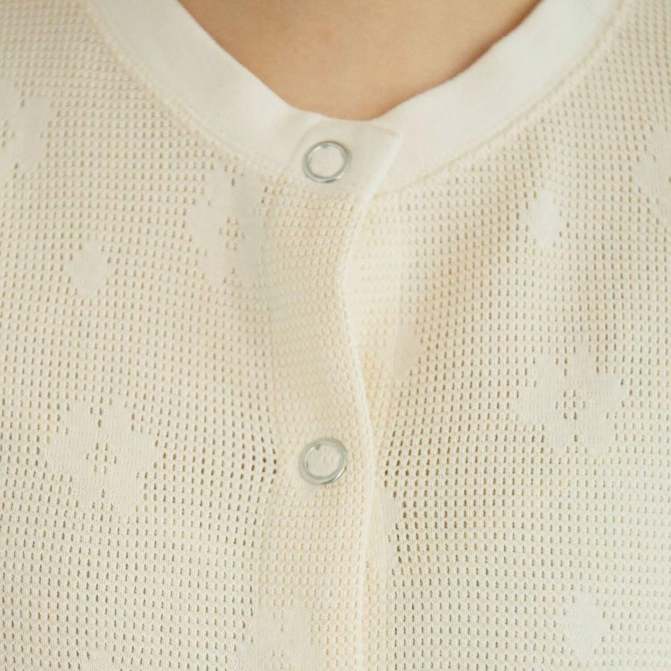 CHILD WOMAN - ＜Dot and Stripes＞AMOSSAあぜ バイカラー袖