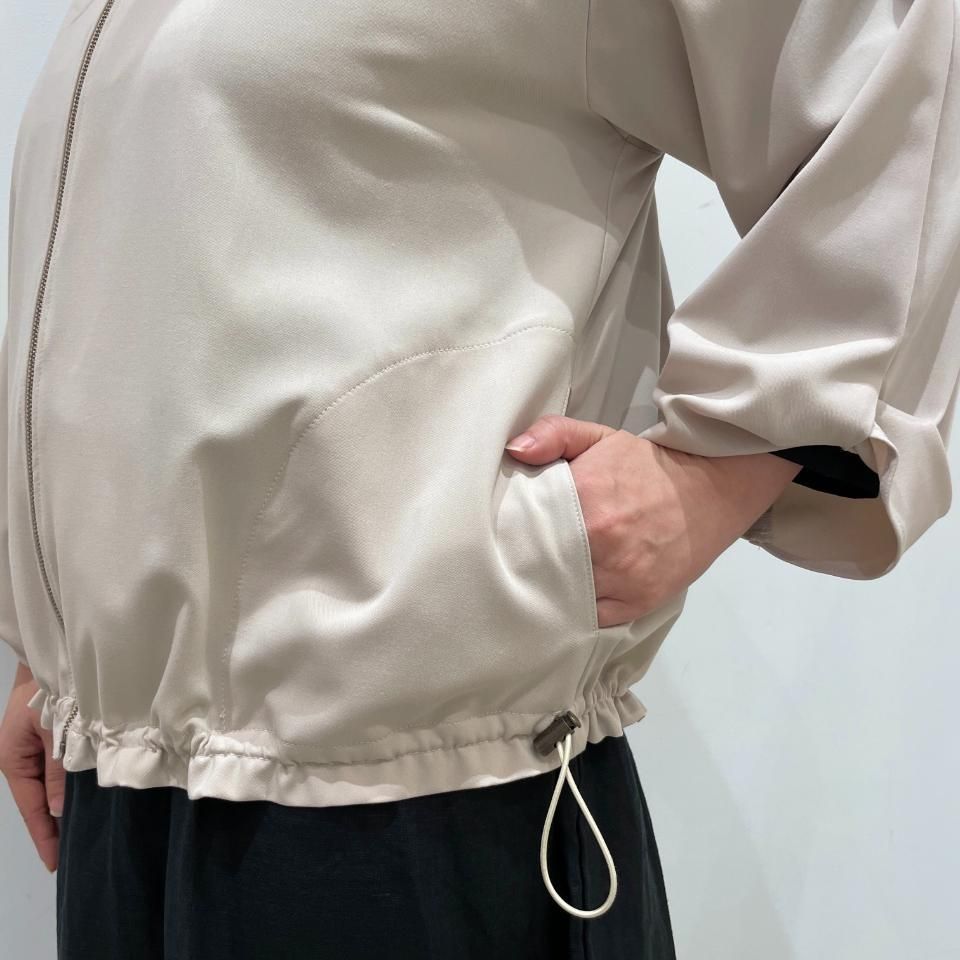 ina - 前ファスナー開き裾ギャザーブルゾン(236658) - Sheth ina - 前ファスナー開き裾ギャザーブルゾン(236658) - Sheth