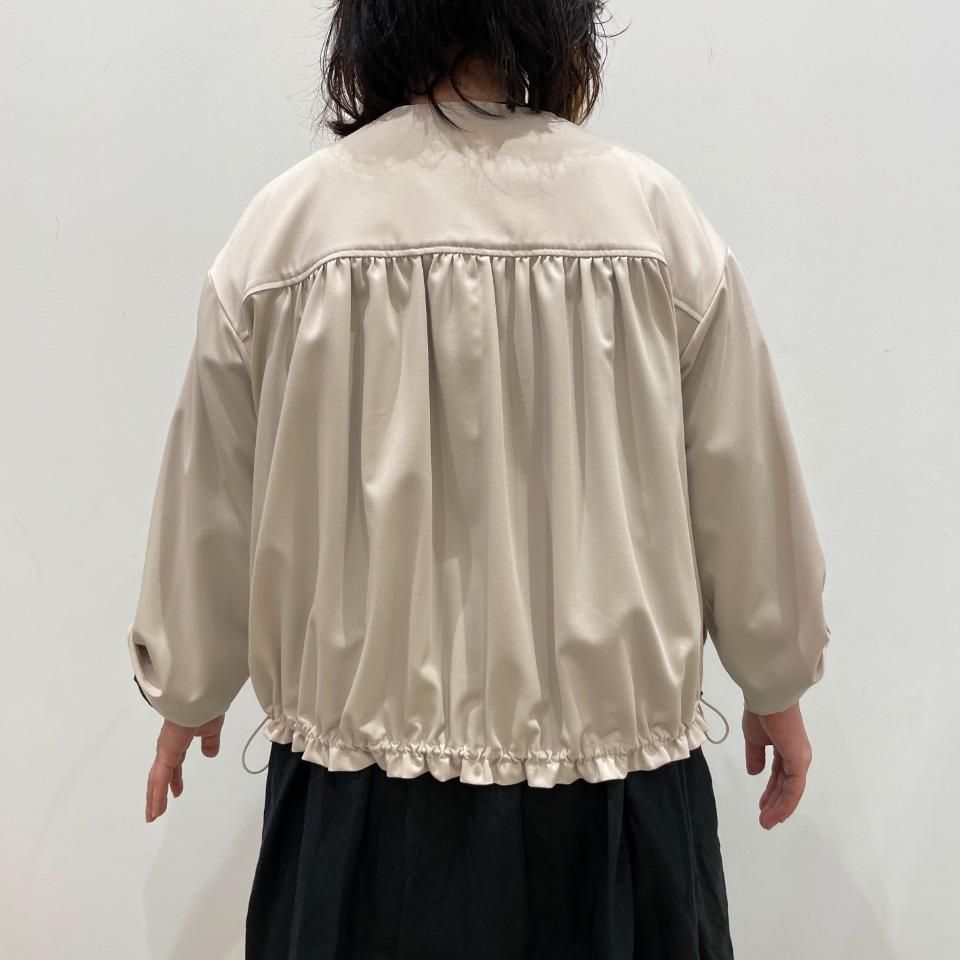ina - 前ファスナー開き裾ギャザーブルゾン(236658) - Sheth ina - 前ファスナー開き裾ギャザーブルゾン(236658) - Sheth
