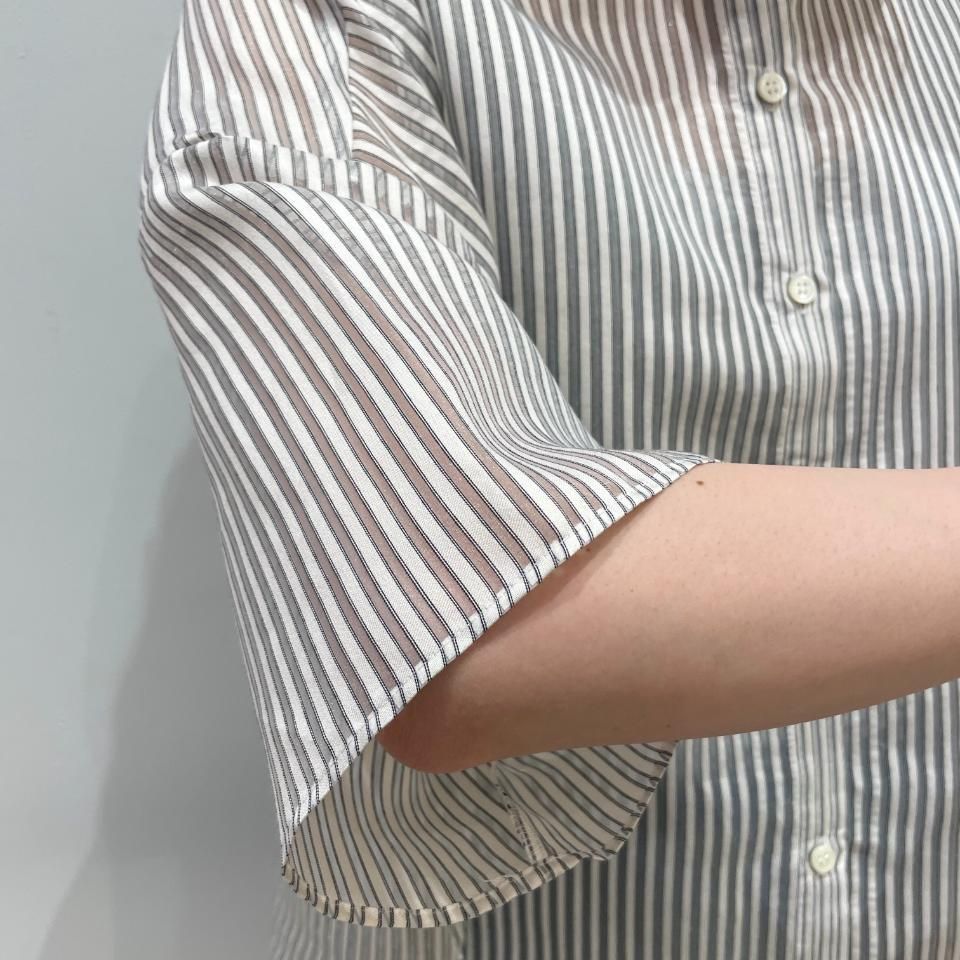 【ROMEO GIGLI】 シアーストライプ ハイカラーシャツ cang24-47_a.jpg