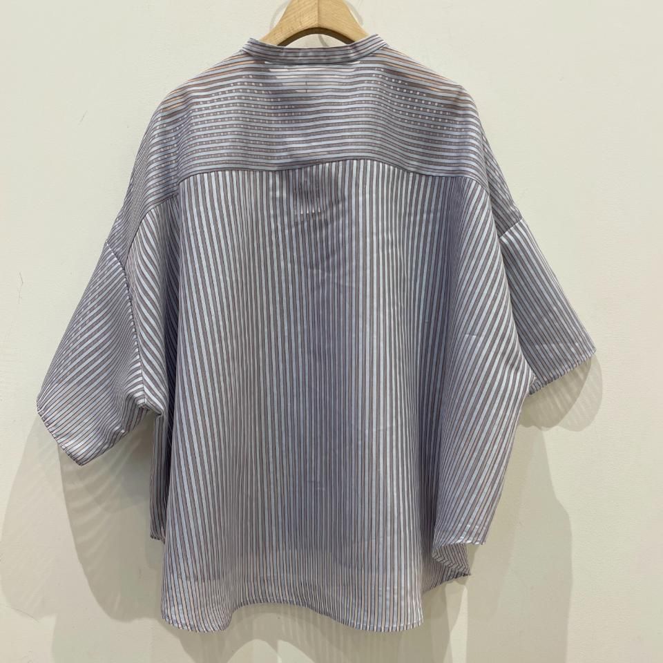 【ROMEO GIGLI】 シアーストライプ ハイカラーシャツ cang24-47_a.jpg