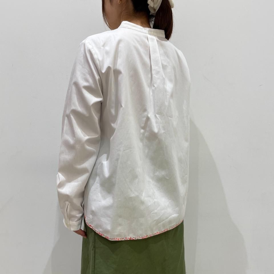 Parkes - 40ブロード 裾パイピングリバティヨークシャツ