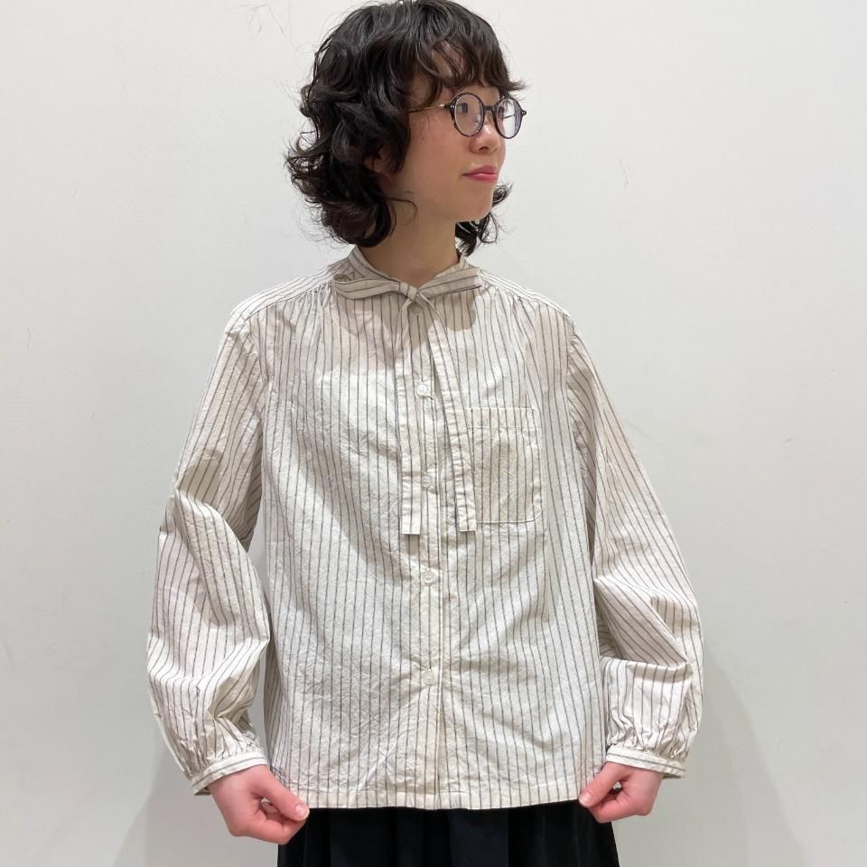 SARAHWEAR - ＜Marin＞Pattern Poplin Bow-tie Blouse（C52911