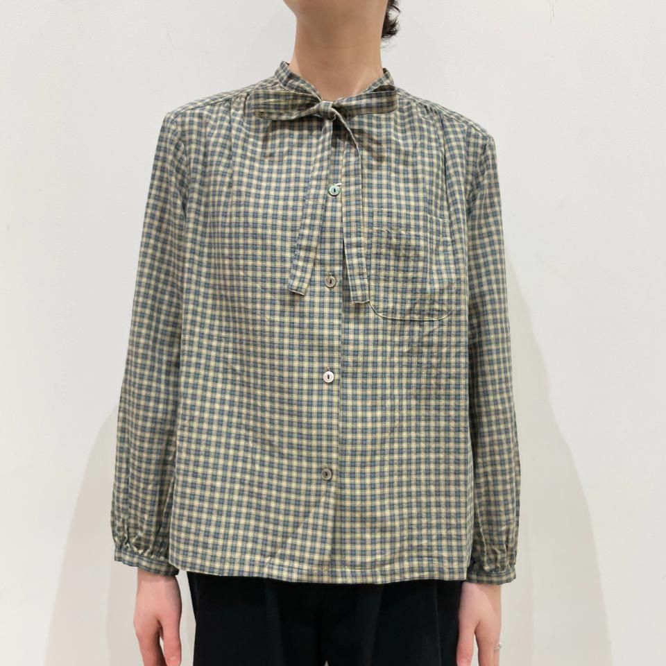 SARAHWEAR - ＜Marin＞Dobby Check Bow-tie Blouse（C52899