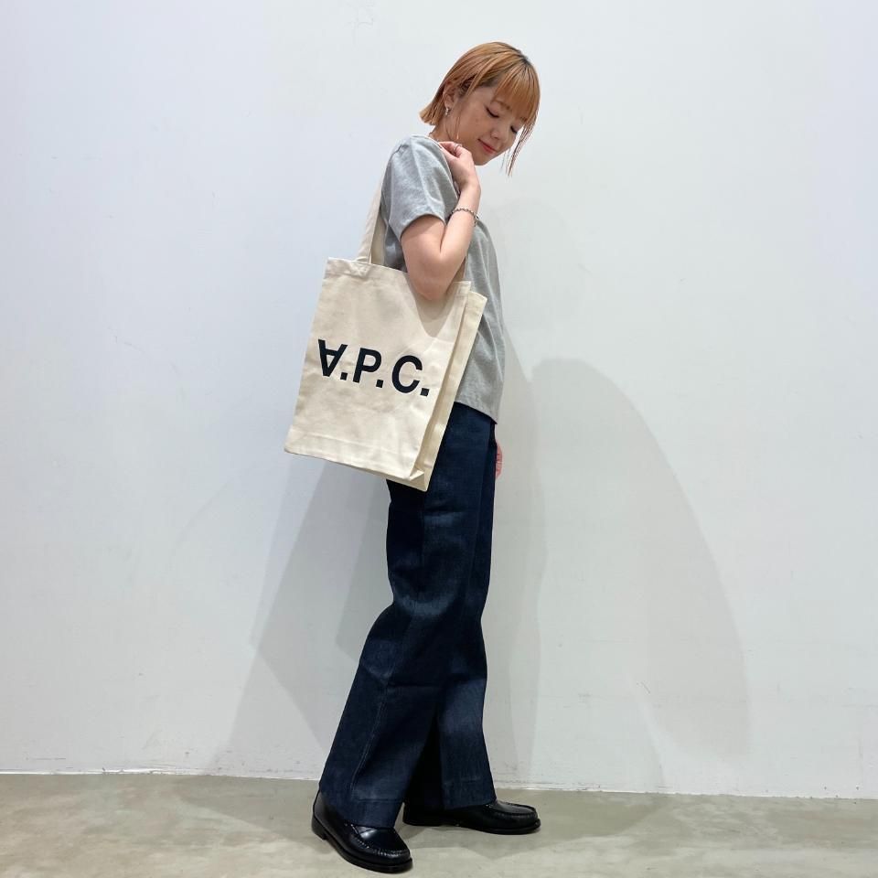 A.P.C. - Laure ブラックロゴトートバッグ（25082102490） - Sheth Online Store - シスオンラインストア