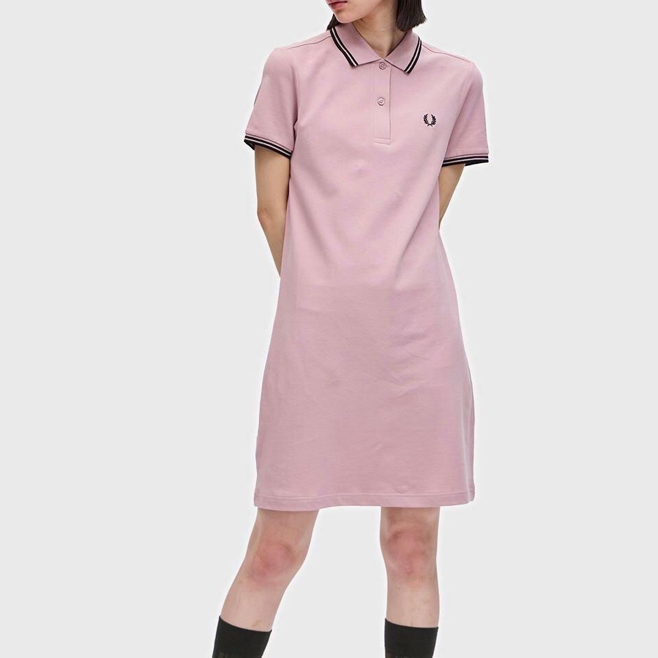 FRED PERRY ワンピース TWIN TIPPED FRED PERRY DRESS D3600 Twin Tipped Fred Perry Dress - Black / White / White