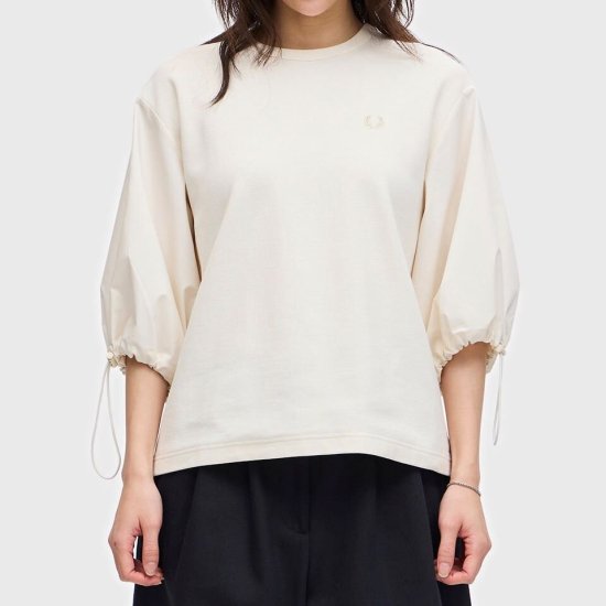 FRED PERRY - Gathered Sleeve Pique T-Shirt (G7133)
