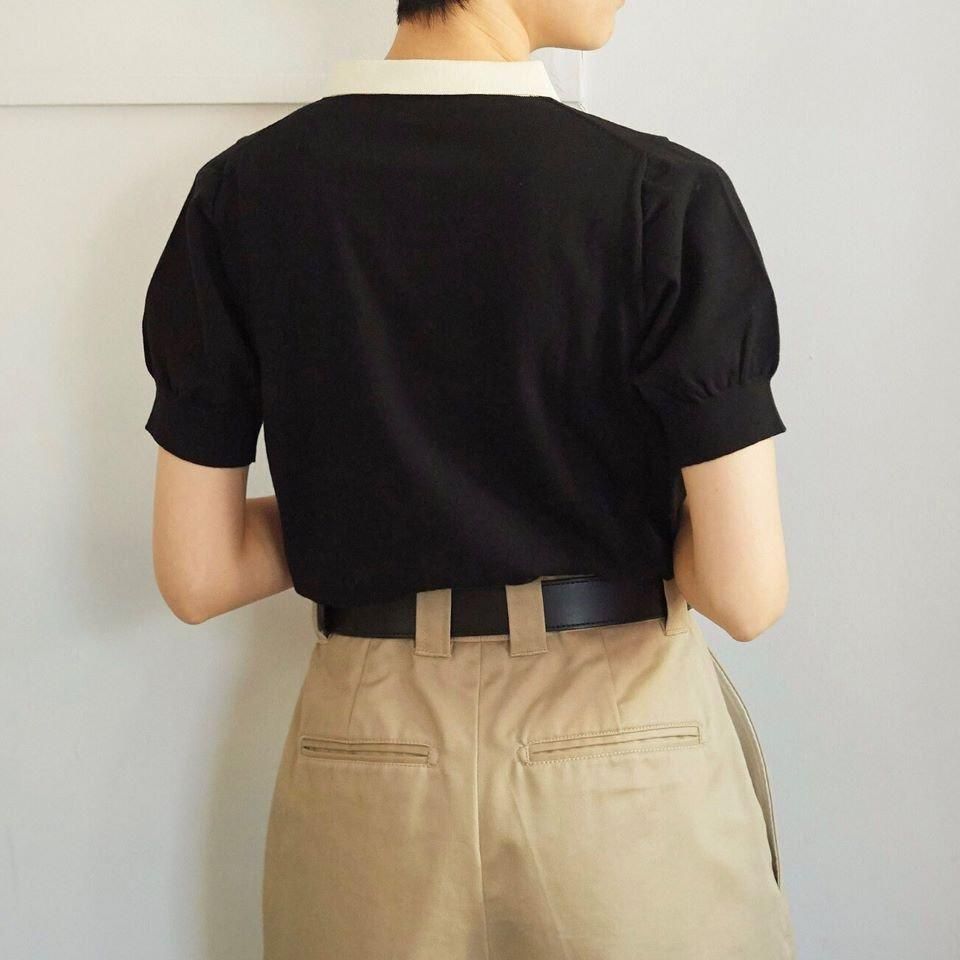 CHILD WOMAN - 3/64 Cool Cotton ポロニット (0101KN006241