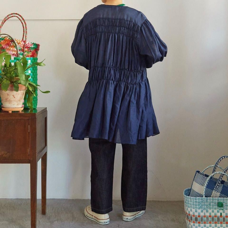 RICHARDS ロブスター 刺繍 ブラウス ストライプ シャツ