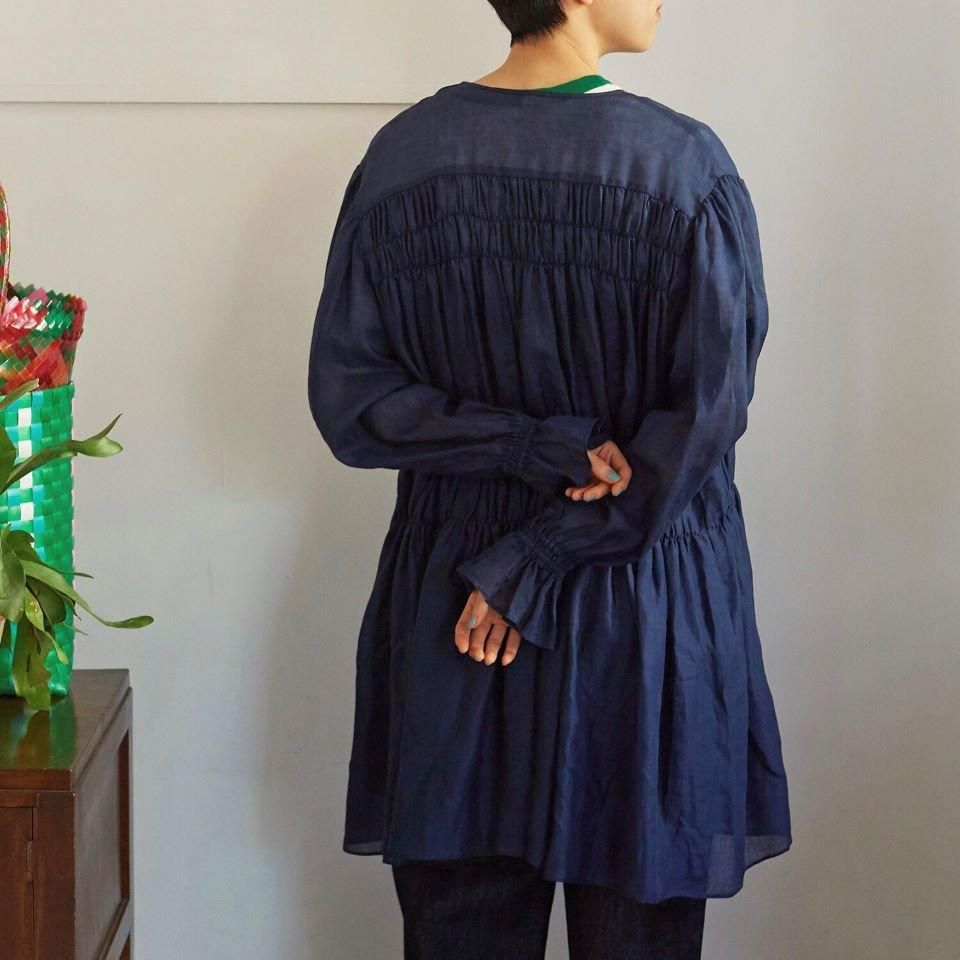 RICHARDS ロブスター 刺繍 ブラウス ストライプ シャツ