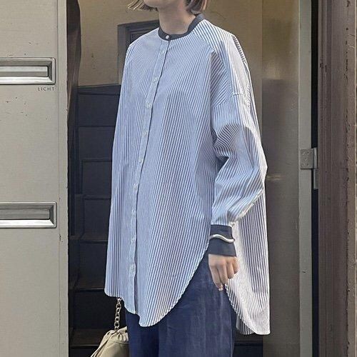 Audrey and John Wad - クレリックオーバーロングシャツ (L2104