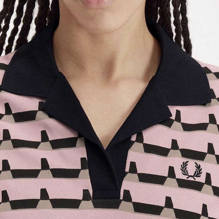フレッドペリー ニット ポロシャツ レディース エイミーワインハウス 半袖 FRED PERRY Amy Winehouse Gingham Knitted Polo Shirt【国内正規品】SK9104 FRED PERRY フレッドペリー ニット ポロシャツ レディース