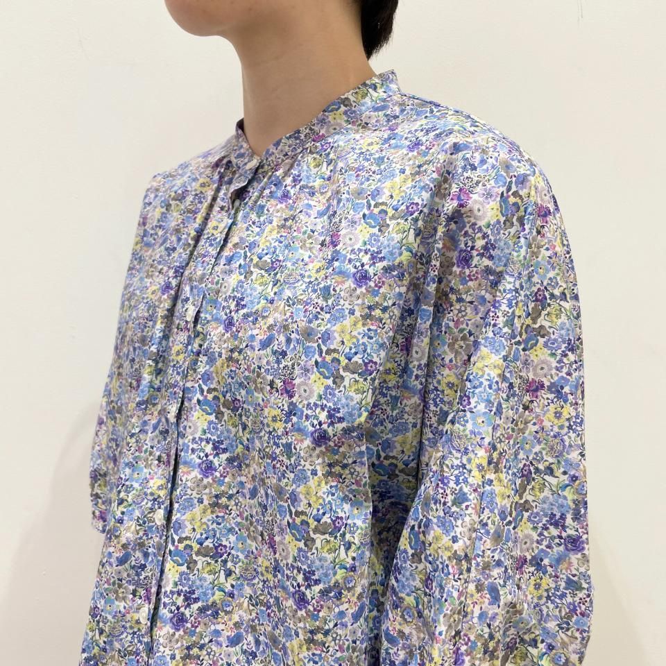 美品parkes×Libertyスリーピングローズ＊ドルマンスリーブ長袖ブラウス 美品parkes×Libertyスリーピングローズ＊ドルマンスリーブ長袖