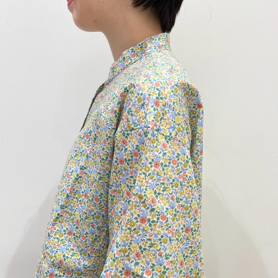 Parkes - スタンドカラー7分袖シャツ【リバティコレクション