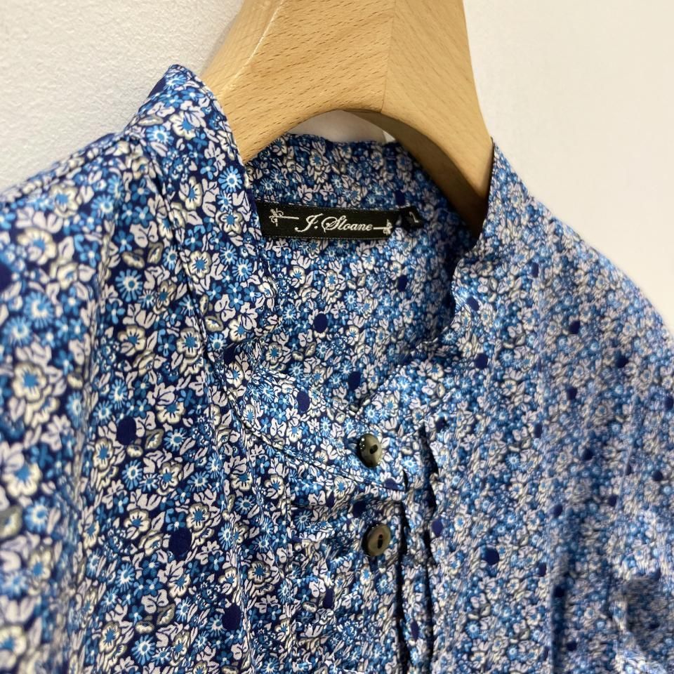 【桜草】j.sloaneリバティ タナローン モーティマーブラウス 桜草様専用】j.sloaneリバティ タナローン モーティマーブラウス