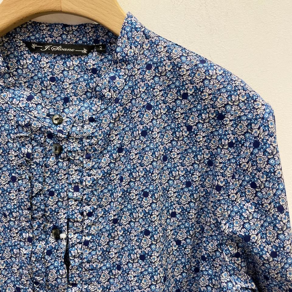 J.sloane - 前立てフリル 7分袖ブラウス【リバティコレクション