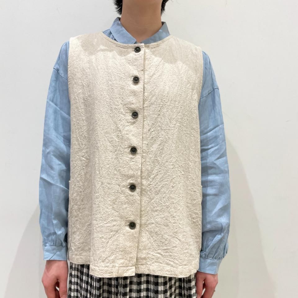 ina - クルーネックサイドポケットベスト（241116） - Sheth