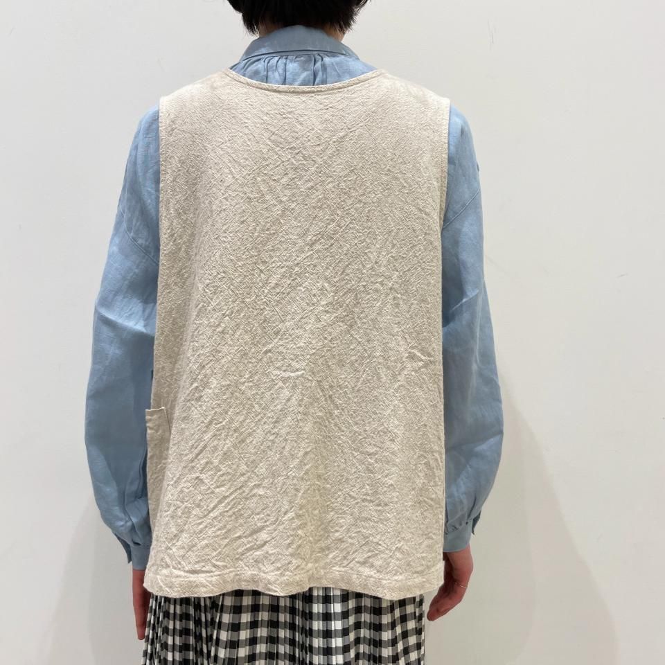 ina - クルーネックサイドポケットベスト（241116） - Sheth