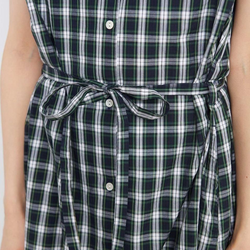 CHILD WOMAN - ギザタータン キャップスリーブ クレリックシャツ