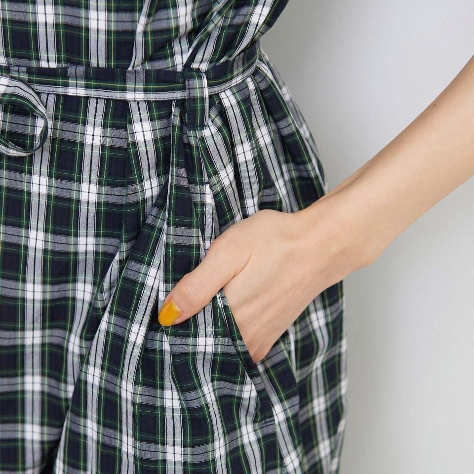 ワンピース madder madder magical sleeve check dress 🔥SALE🔥EFFINA'S RUIN MIDI DRESS / BLEACH x CHECKED