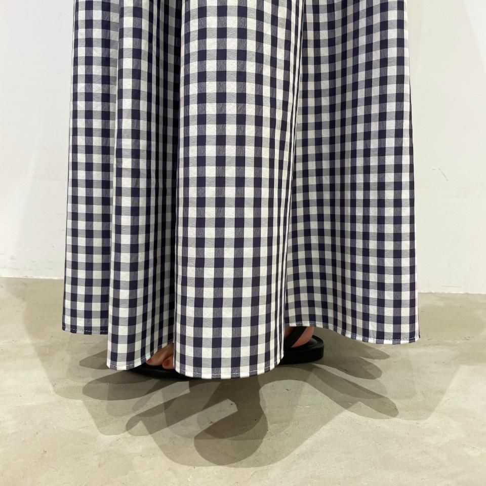 ベルパーチ☆チェック柄黒白ギャザースカート☆未使用 チェックスカート ロング チェック柄スカート フレアスカート