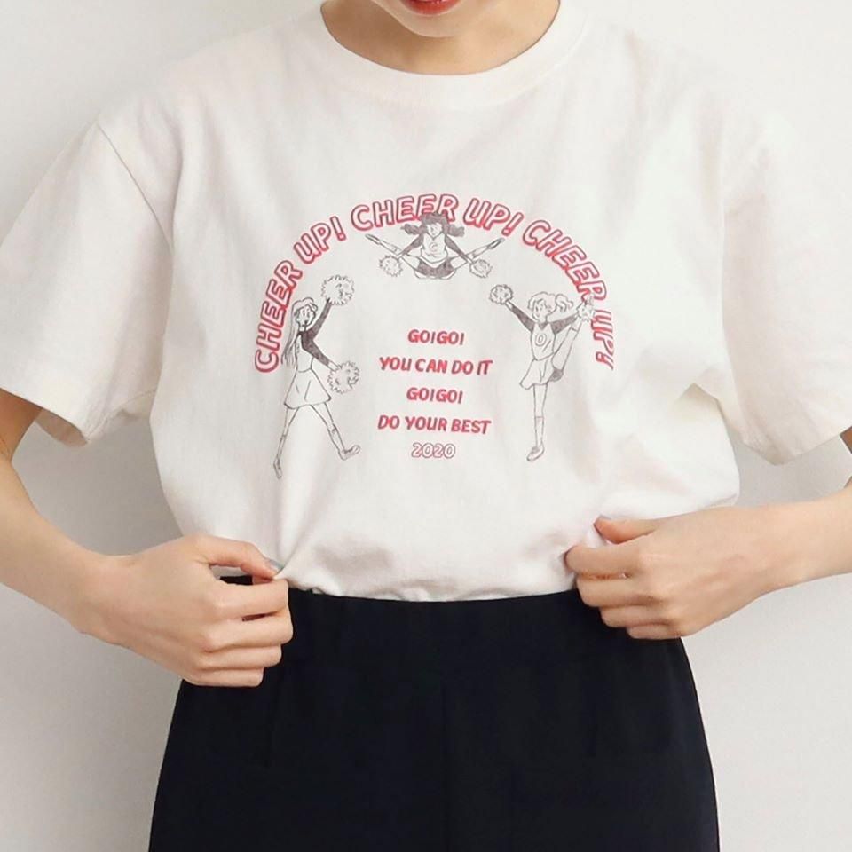 CHILD WOMAN - 16/天竺 CHEER GIRLプリントTシャツ